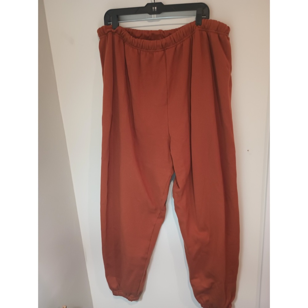 Badger Sport Sweatpants Mens 4XL Rust Orange Fleece Cinch Ankle Joggers...